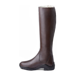 Botas forradas de couro Horze Aspen feminino Castanho escuro Botas forradas de couro Horze Aspen feminino Castanho escuro