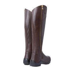 Botas forradas de couro Horze Aspen feminino Castanho escuro Botas forradas de couro Horze Aspen feminino Castanho escuro