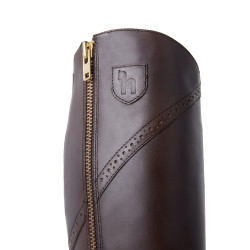 Botas forradas de couro Horze Aspen feminino Castanho escuro Botas forradas de couro Horze Aspen feminino Castanho escuro