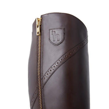 Botas forradas de couro Horze Aspen feminino Castanho escuro Botas forradas de couro Horze Aspen feminino Castanho escuro