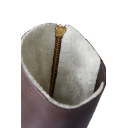 Botas forradas de couro Horze Aspen feminino Castanho escuro Botas forradas de couro Horze Aspen feminino Castanho escuro
