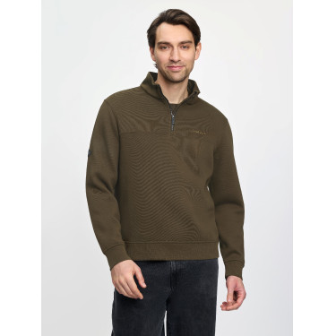 Sweat com fecho de correr LeMieux para homem Alpino Castanho