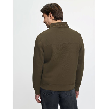 Sweat com fecho de correr LeMieux para homem Alpino Castanho