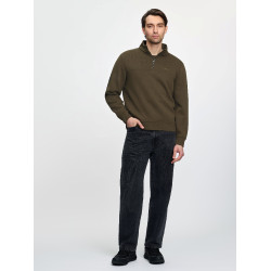 Sweat com fecho de correr LeMieux para homem Alpino Castanho
