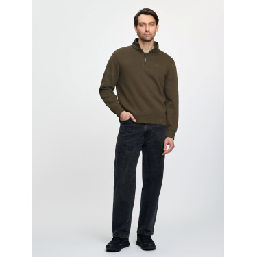 Sweat com fecho de correr LeMieux para homem Alpino Castanho