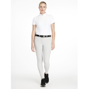Calças de equitação com joelheiras de silicone Imogen Cinza claro Cinzento