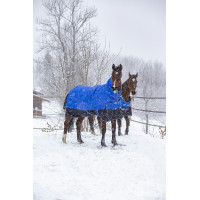 Cobertura Equithème Tyrex 1200D Aisance High Neck Azul / preto Cobertura Equithème Tyrex 1200D Aisance High Neck Azul / preto