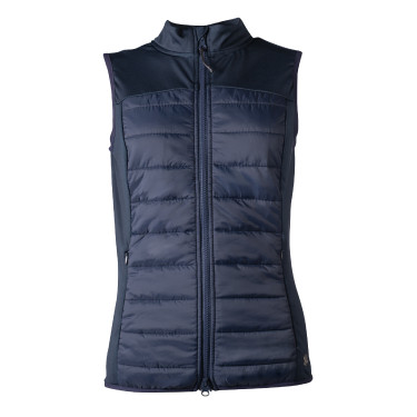 Colete sem mangas HKM em jersey/nylon Basel II Style feminino Azul profundo