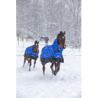 Cobertura Equithème Tyrex 1200D Aisance High Neck Azul / preto Cobertura Equithème Tyrex 1200D Aisance High Neck Azul / preto