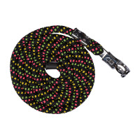 Longe HKM Neon Flash com mosquetão anti-pânico Preto