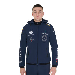 Casaco Softshell masculino Equestro New Style Multilogo Blazer marinho Azul-marinho