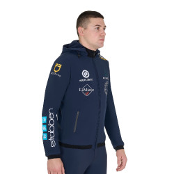 Casaco Softshell masculino Equestro New Style Multilogo Blazer marinho Azul-marinho