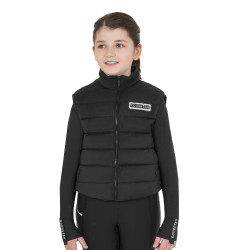 Colete sem mangas para menina Equestro em nylon técnico Preto Colete sem mangas para menina Equestro em nylon técnico Preto