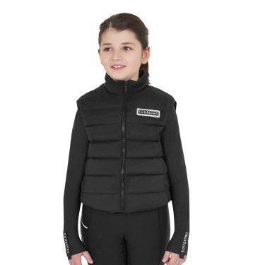 Colete sem mangas para menina Equestro em nylon técnico Preto Colete sem mangas para menina Equestro em nylon técnico Preto
