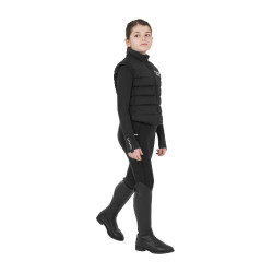 Colete sem mangas para menina Equestro em nylon técnico Preto Colete sem mangas para menina Equestro em nylon técnico Preto