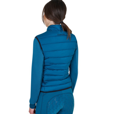 Colete feminino sem mangas Equestro em nylon Coral azul Colete feminino sem mangas Equestro em nylon Coral azul