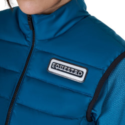 Colete feminino sem mangas Equestro em nylon Coral azul Colete feminino sem mangas Equestro em nylon Coral azul