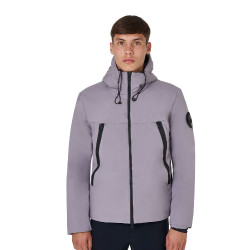 Casaco masculino Equestro impermeável e corta-vento em nylon Cinza gelado Cinzento
