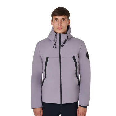 Casaco masculino Equestro impermeável e corta-vento em nylon Cinza gelado Cinzento
