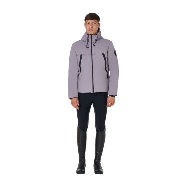 Casaco masculino Equestro impermeável e corta-vento em nylon Cinza gelado Cinzento
