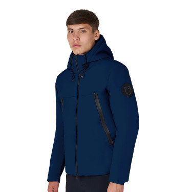 Casaco masculino Equestro impermeável e corta-vento em nylon Blazer marinho Azul-marinho