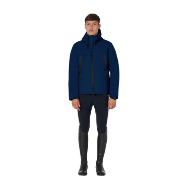 Casaco masculino Equestro impermeável e corta-vento em nylon Blazer marinho Azul-marinho