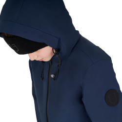 Casaco infantil unissex Equestro impermeável e corta-vento em nylon Blazer marinho Azul-marinho