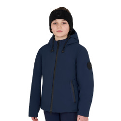 Casaco infantil unissex Equestro impermeável e corta-vento em nylon Blazer marinho Azul-marinho