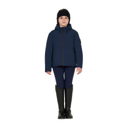 Casaco infantil unissex Equestro impermeável e corta-vento em nylon Blazer marinho Azul-marinho