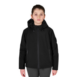 Casaco infantil unissex Equestro impermeável e corta-vento em nylon Preto Casaco infantil unissex Equestro impermeável e corta-vento em nylon Preto