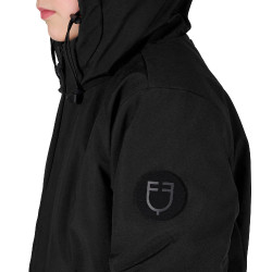 Casaco infantil unissex Equestro impermeável e corta-vento em nylon Preto Casaco infantil unissex Equestro impermeável e corta-vento em nylon Preto