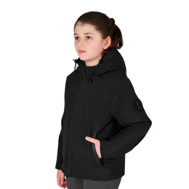 Casaco infantil unissex Equestro impermeável e corta-vento em nylon Preto Casaco infantil unissex Equestro impermeável e corta-vento em nylon Preto