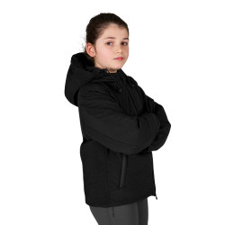 Casaco infantil unissex Equestro impermeável e corta-vento em nylon Preto Casaco infantil unissex Equestro impermeável e corta-vento em nylon Preto