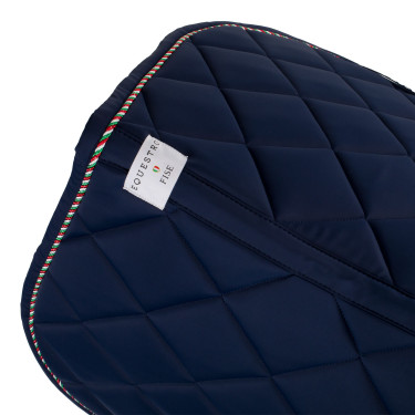 Manta de salto Equestro x FISE com debrum com a bandeira italiana Blazer marinho Azul-marinho