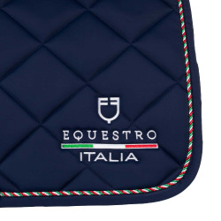 Manta de salto Equestro x FISE com debrum com a bandeira italiana Blazer marinho Azul-marinho