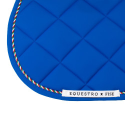 Manta de salto Equestro x FISE com debrum com a bandeira italiana Azul da Savoia Manta de salto Equestro x FISE com debrum com a bandeira italiana Azul da Savoia