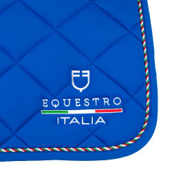 Manta de salto Equestro x FISE com debrum com a bandeira italiana Azul da Savoia Manta de salto Equestro x FISE com debrum com a bandeira italiana Azul da Savoia