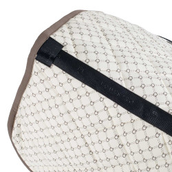 Tapete de salto Equestro com monograma estampado Branco antigo / nogueira Tapete de salto Equestro com monograma estampado Branco antigo / nogueira