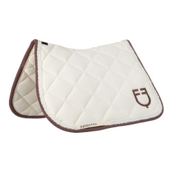 Manta de salto Equestro com cordão entrançado Branco antigo / castanho Manta de salto Equestro com cordão entrançado Branco antigo / castanho