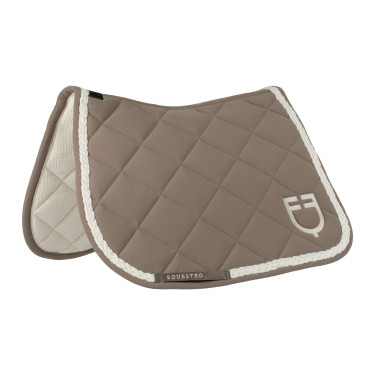 Manta de salto Equestro com cordão entrançado Nogueira / branco antigo Castanho Manta de salto Equestro com cordão entrançado Nogueira / branco antigo Castanho