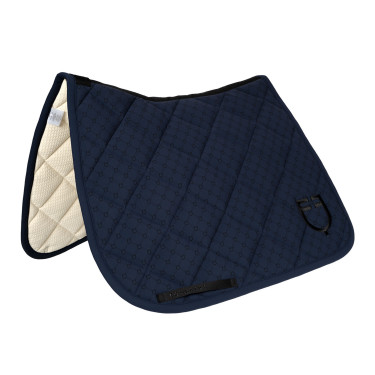 Tapis de dressage Equestro com monograma estampado Blazer marinho / preto Azul-marinho