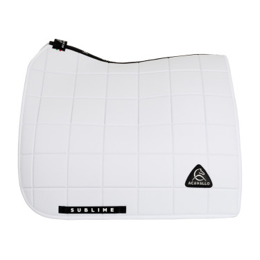 Manta de dressage Acavallo Sublime em tecido técnico quadriculado Branco Manta de dressage Acavallo Sublime em tecido técnico quadriculado Branco