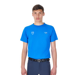 T-shirt masculino Equestro x FISE corte slim mangas curtas Azul da Savoia T-shirt masculino Equestro x FISE corte slim mangas curtas Azul da Savoia