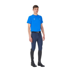 T-shirt masculino Equestro x FISE corte slim mangas curtas Azul da Savoia T-shirt masculino Equestro x FISE corte slim mangas curtas Azul da Savoia