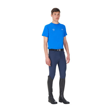 T-shirt masculino Equestro x FISE corte slim mangas curtas Azul da Savoia T-shirt masculino Equestro x FISE corte slim mangas curtas Azul da Savoia