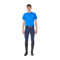 T-shirt masculino Equestro x FISE corte slim mangas curtas Azul da Savoia T-shirt masculino Equestro x FISE corte slim mangas curtas Azul da Savoia