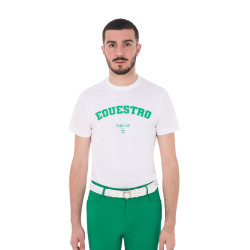 T-shirt masculino Equestro Horse Club em algodão de manga curta Branco