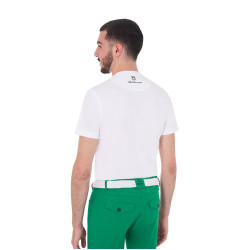 T-shirt masculino Equestro Horse Club em algodão de manga curta Branco
