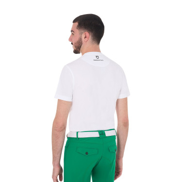 T-shirt masculino Equestro Horse Club em algodão de manga curta Branco