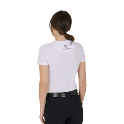 T-shirt feminino Equestro Wild Flower em algodão de manga curta Branco T-shirt feminino Equestro Wild Flower em algodão de manga curta Branco